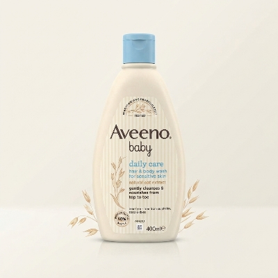Picture of Aveeno Baby Daily Care Hair and Body Wash Gentle Cleansing Formula 250ml for Daily Use - Beige