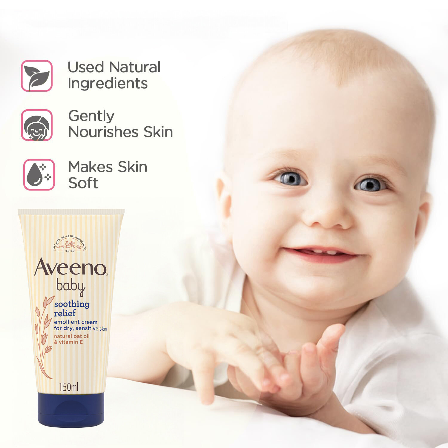 Picture of Aveeno Baby Soothing Relief Emollient Cream 150ml