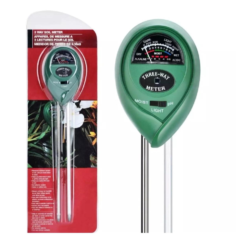 Picture of 3 in 1 Plant Flowers Soil pH Tester, Moisture, Light Meter-Multicolor