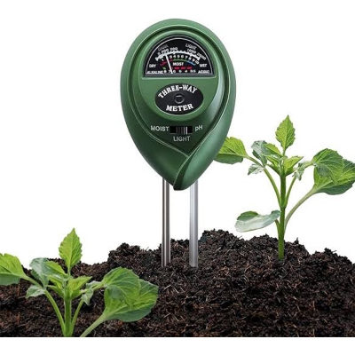 Picture of 3 in 1 Plant Flowers Soil pH Tester, Moisture, Light Meter-Multicolor