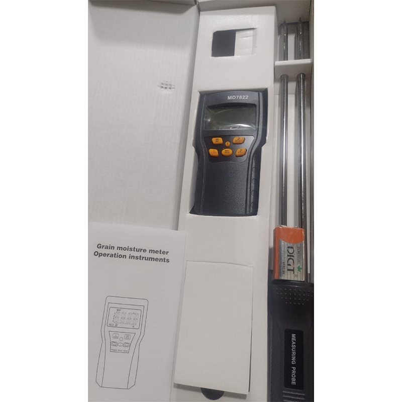Picture of Digital Grain Moisture Meter MD7822 LCD Display Humidity Tester Contains Wheat Corn Rice Moisture Test Meter-Multicolor