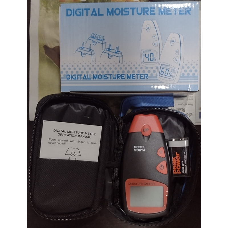 Picture of Wood Moisture Meter 4 Pins Digital Tester MD-814-Multicolor