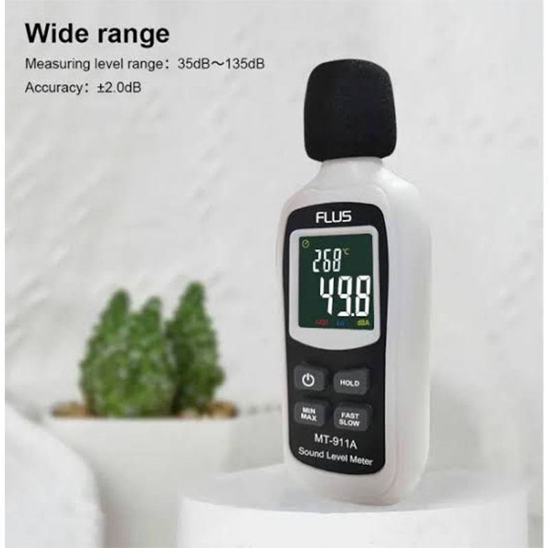 Picture of Flus Digital Mini Sound Level Meter MT-911A with Temperature-Multicolor