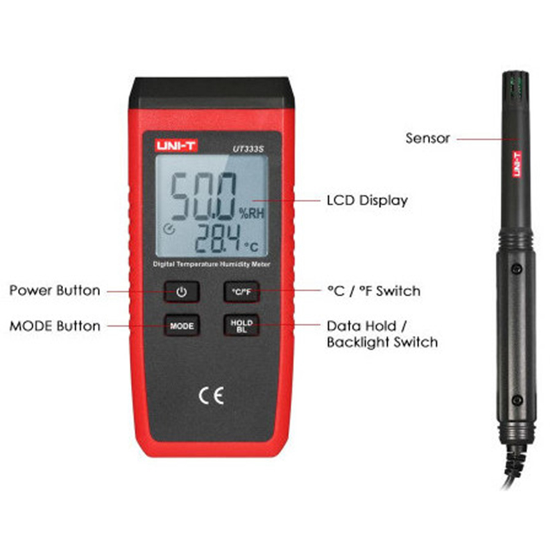 Picture of UNI-T UT333S Digital Temperature Humidity Meter-Multicolor