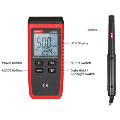 Picture of UNI-T UT333S Digital Temperature Humidity Meter-Multicolor