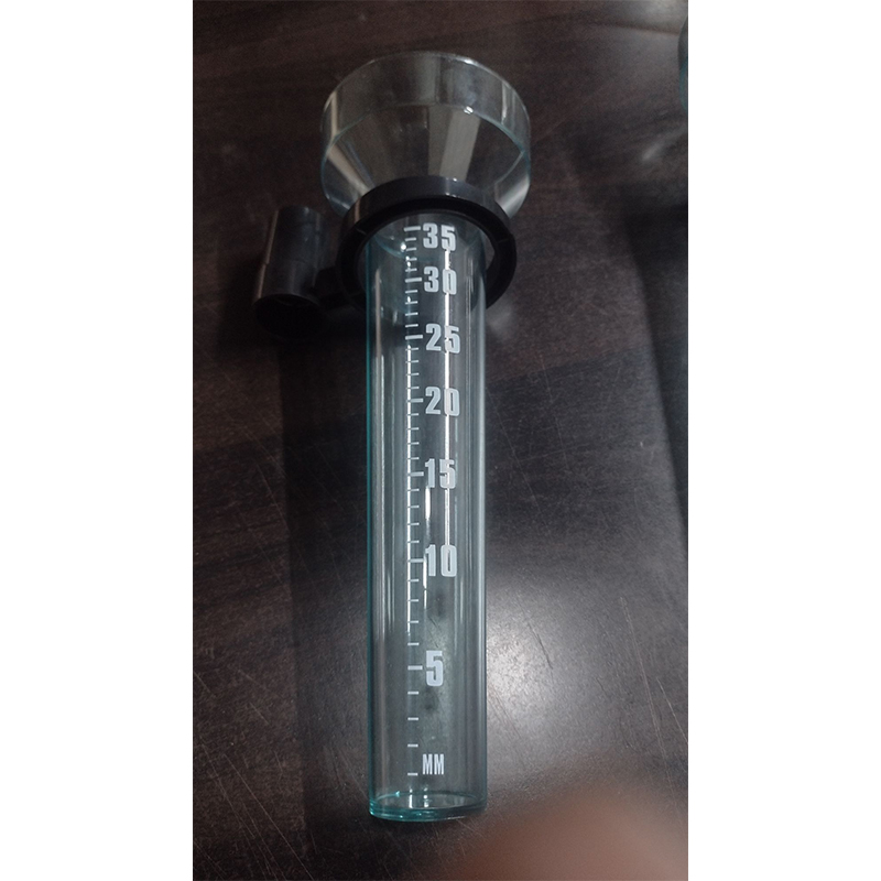 Picture of Garden Rain Gauge with Wooden Stand-Multicolor