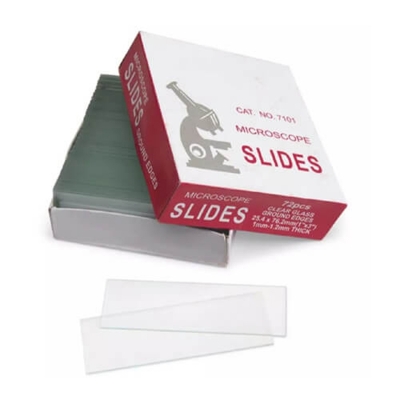 Picture of Microscope Glass Slide Plain Glass 76 mm 72 Pcs-Multicolor
