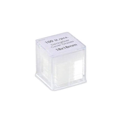 Picture of 18 mm Cover Glass Cover Slip 100 Pcs Microscope-Multicolor