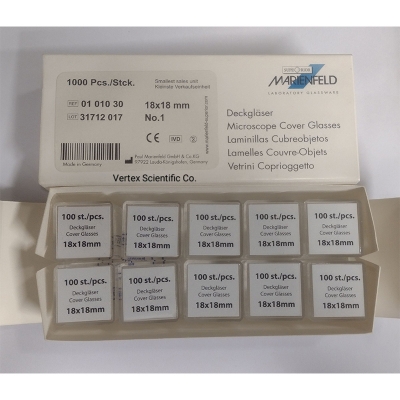Picture of 18 mm Cover Glass Cover Slip 100 Pcs Microscope-Multicolor