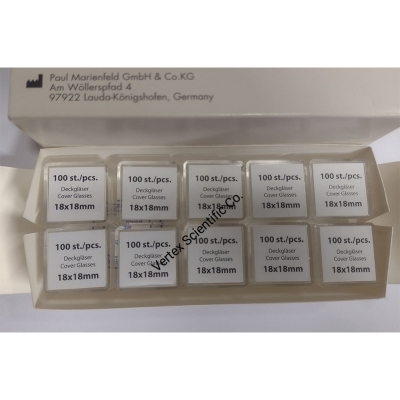 Picture of 18 mm Cover Glass Cover Slip 100 Pcs Microscope-Multicolor
