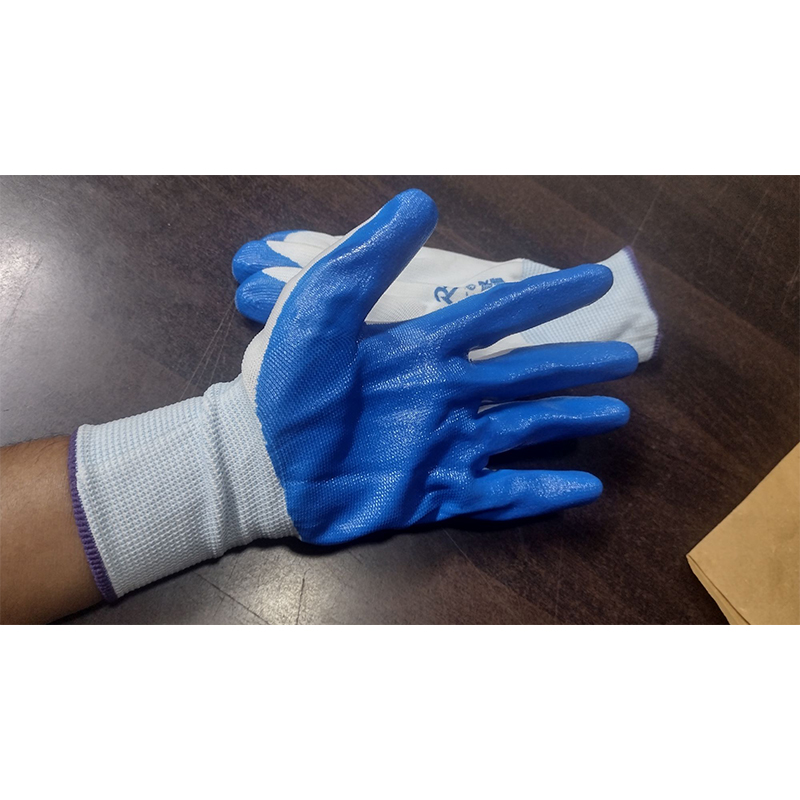 Picture of Nylon Rubber Coated Safety Hand Gloves 12 Pair-Multicolor