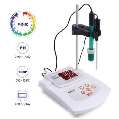 Picture of Multiparameter pH Meter PHS-3C Benchtop pH Meter-Multicolor