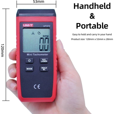 Picture of UNI-T Mini Non Contact Tachometer UT373-Multicolor