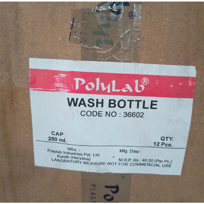 Picture of PolyLab Plastic Wash Bottle 250 ml-Multicolor