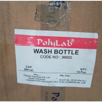 Picture of PolyLab Plastic Wash Bottle 250 ml-Multicolor