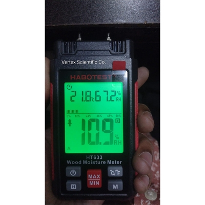 Picture of HABOTEST HT633 Wood Moisture Meter Pin Type Temperature Humidity with LCD Backlight Display-Multicolor