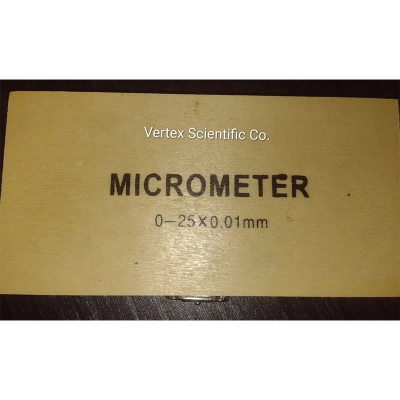 Picture of Screw Gauge or Micrometer 25 mm with Wooden Box-Multicolor