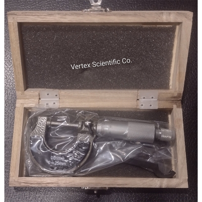Picture of Screw Gauge or Micrometer 25 mm with Wooden Box-Multicolor