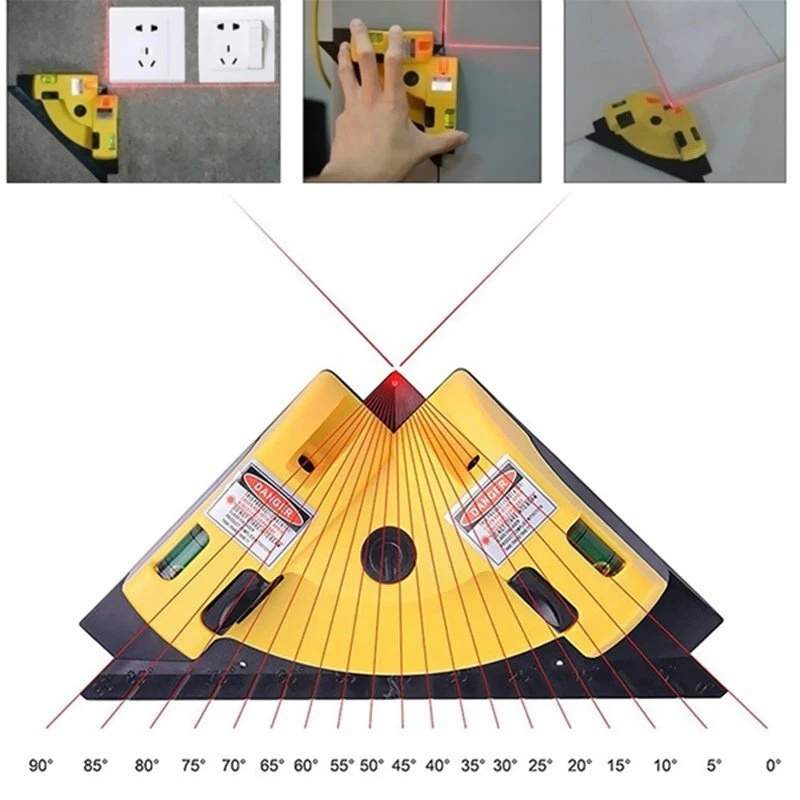 Picture of 90 Degree Laser Level Vertical Horizontal Square Level Laser Line Measuring Tool-Multicolor