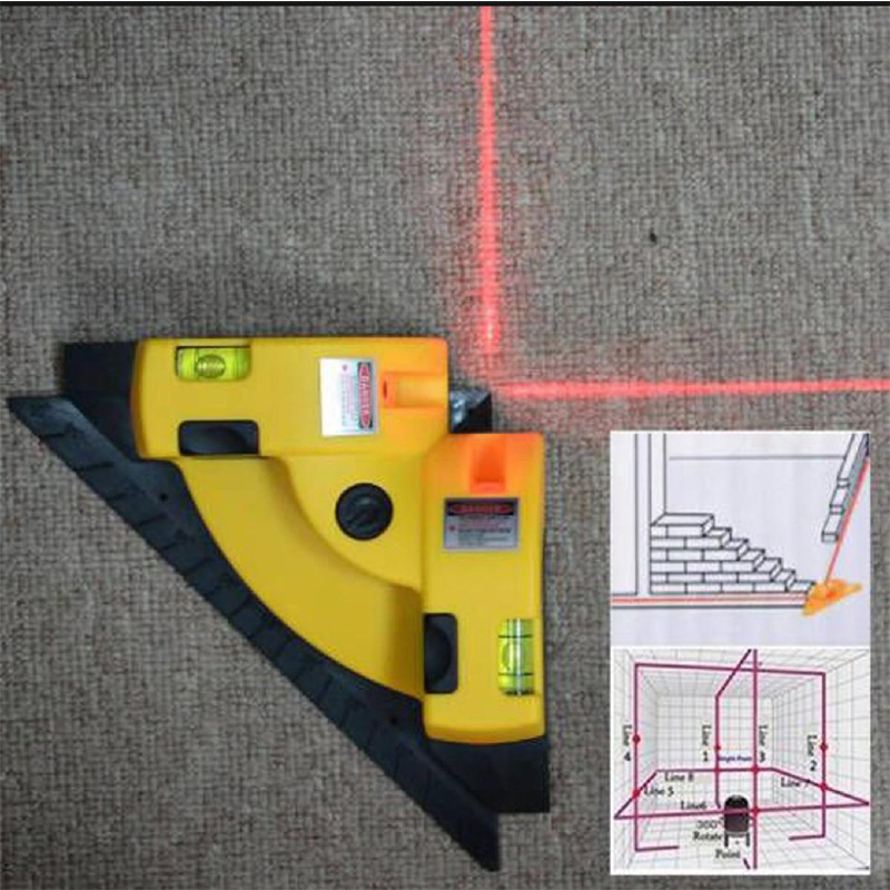 Picture of 90 Degree Laser Level Vertical Horizontal Square Level Laser Line Measuring Tool-Multicolor