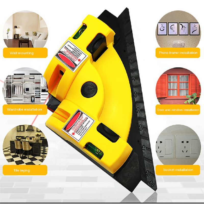 Picture of 90 Degree Laser Level Vertical Horizontal Square Level Laser Line Measuring Tool-Multicolor