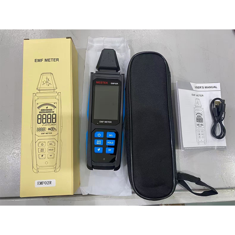 Picture of EMF Detector, MESTEK 4 in 1 EMF Meter Radiation Detector, Electric Field,Radio Frequency Field Temperature, Magnetic Field Strength Meter, Rechargeable EMF Reader Home EMF Detection and Ghost Hunting