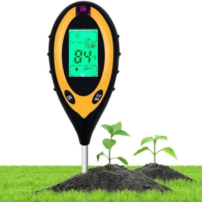 Picture of 4 in 1 Soil Survey Meter, Soil pH, Moisture, Sunlight, Temp. Meter-Multicolor