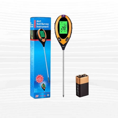 Picture of 4 in 1 Soil Survey Meter, Soil pH, Moisture, Sunlight, Temp. Meter-Multicolor