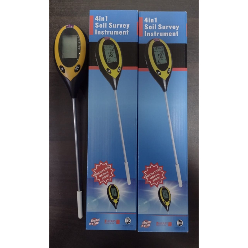 Picture of 4 in 1 Soil Survey Meter, Soil pH, Moisture, Sunlight, Temp. Meter-Multicolor