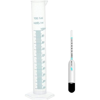 Picture of Lactometer For Testing Milk Purity at Home with 100ML Cylinder-Multicolor