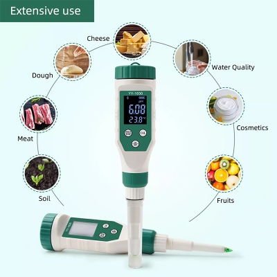 Picture of YY-1030 Smart Bluetooth PH Meter for Water, Soil, Cosmetic, Food, Cheese, Meat etc.-Multicolor