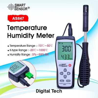 Picture of Smart Sensor Humidity and Temperature Meter AS847 Probe Type-Multicolor
