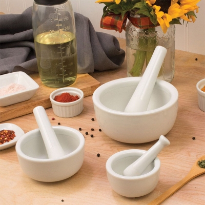 Picture of Porcelain Mortar and Pestle, 100 mm-Multicolor