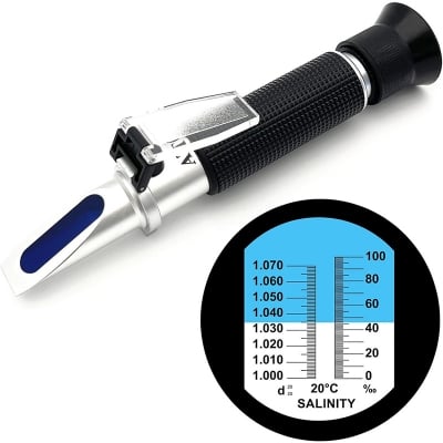 Picture of ATC Portable Salinity Refractometer 0-100 ppt (0-100%)-Multicolor
