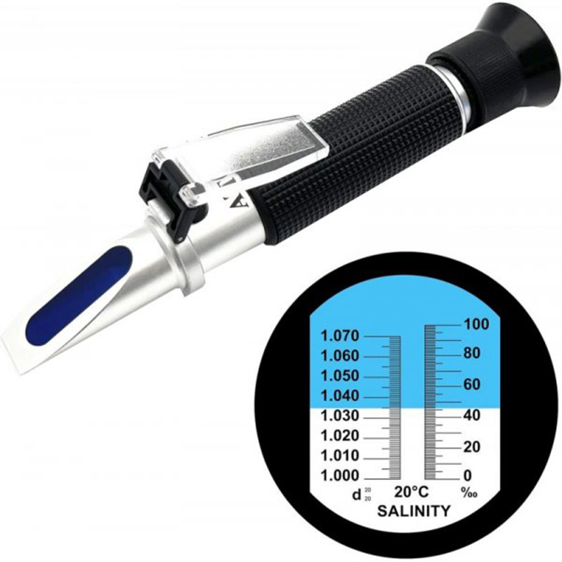 Picture of ATC Portable Salinity Refractometer 0-100 ppt (0-100%)-Multicolor
