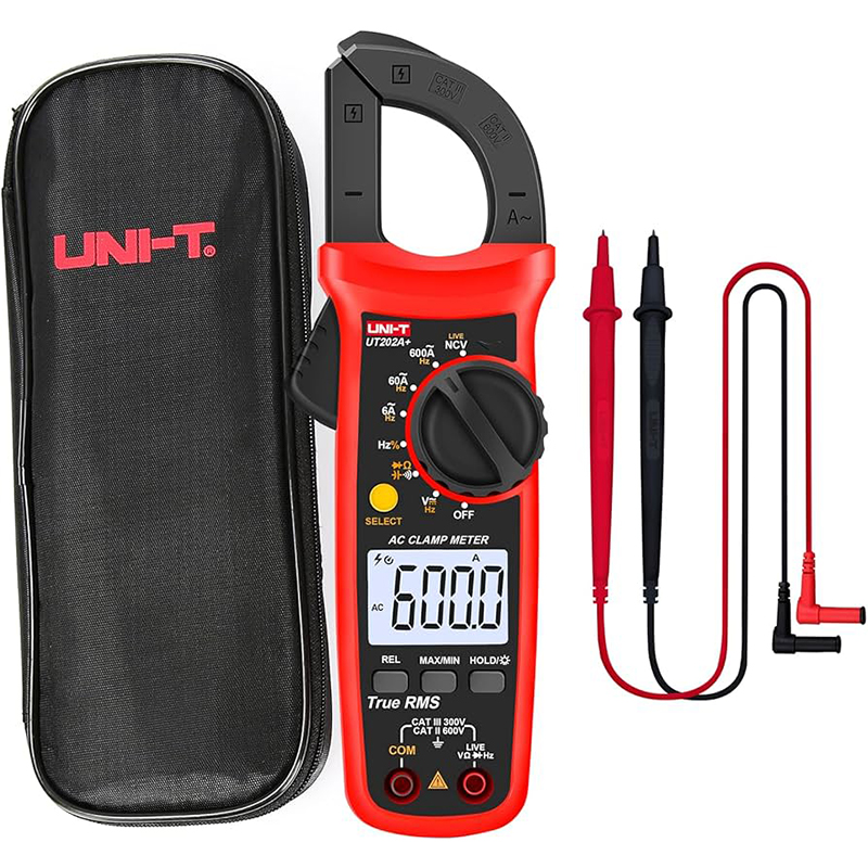 Picture of UNI-T UT202A+ Digital Clamp Meter 600A Auto Range Multi Testers-Multicolor