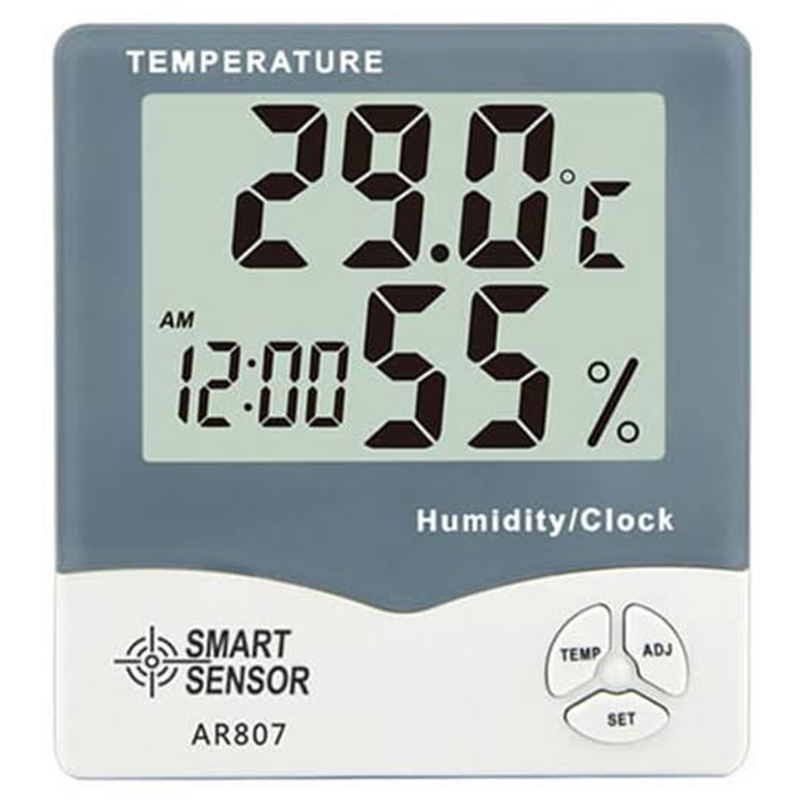 Picture of Smart Sensor Temperature Humidity Clock Meter AR807-Multicolor