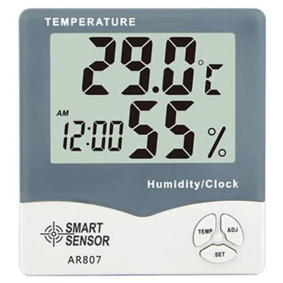 Picture of Smart Sensor Temperature Humidity Clock Meter AR807-Multicolor