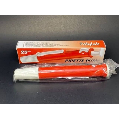 Picture of PolyLab Pipette Pump 25mL Red-Red