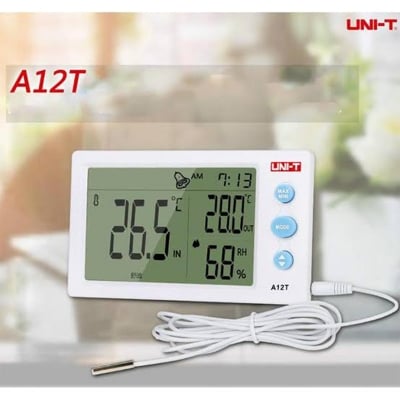 Picture of UNI-T UTA12T Digital Hygrometer Indoor-Outdoor Temperature Humidity Meter-Multicolor