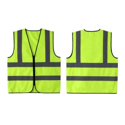 Picture of Reflective Safety Vest with Zipper Green/Red Color