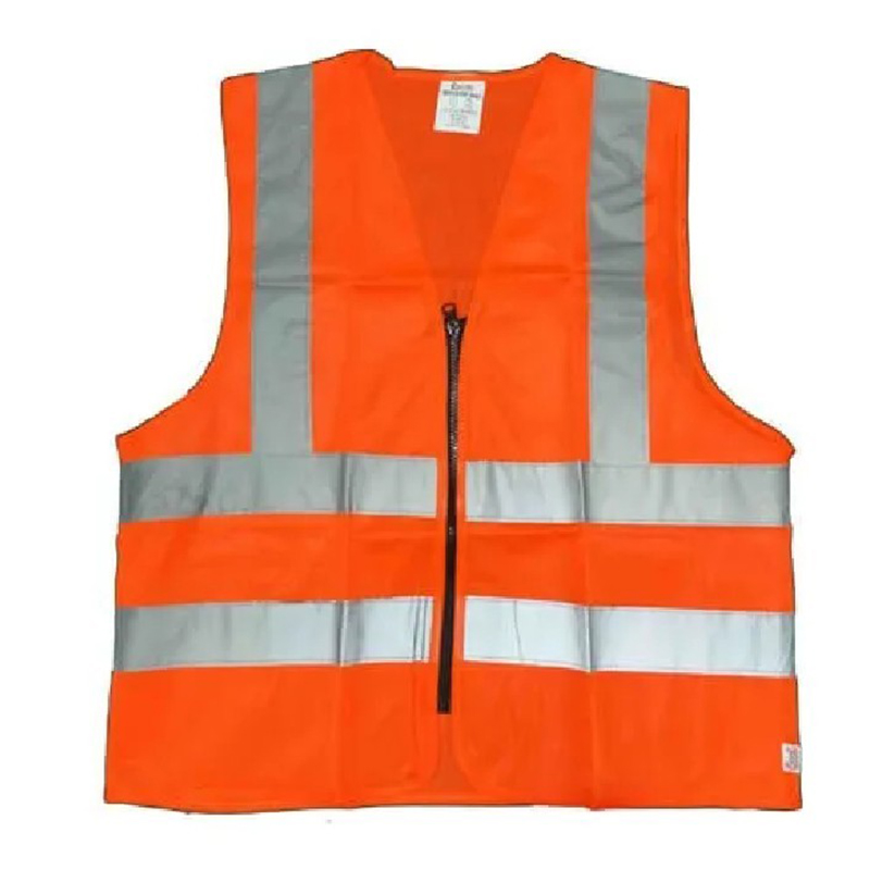 Picture of Reflective Safety Vest with Zipper Green/Red Color