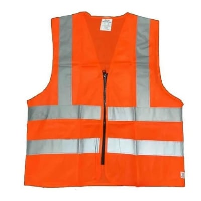 Picture of Reflective Safety Vest with Zipper Green/Red Color