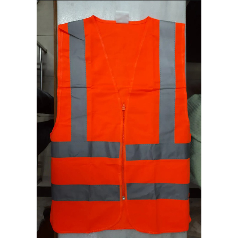 Picture of Reflective Safety Vest with Zipper Green/Red Color