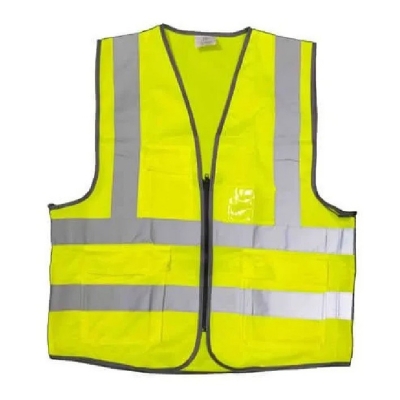 Picture of Safety Vest 4 Pocket Best Quality- Orange & Green Color