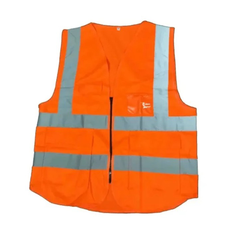 Picture of Safety Vest 4 Pocket Best Quality- Orange & Green Color
