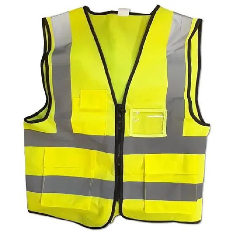 Picture of Safety Vest 4 Pocket Best Quality- Orange & Green Color