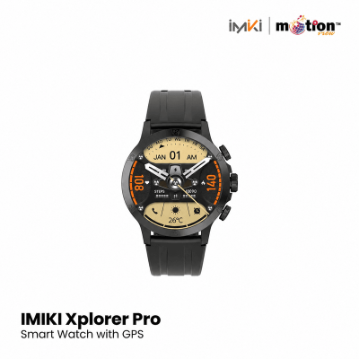 Picture of  IMIKI XPLORER Pro 1.6" AMOLED Always-On display With GPS Smart Watch- Black