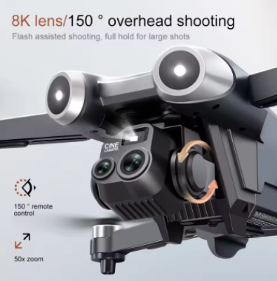 Picture of Display Remote Drone with 4K Dual Camera WiFi FPV One Button Obstacle Avoidance Smart Follow 360 Quadcopter RC Helicopter