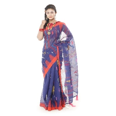 Picture of Purple Color Tassel Setting  Monipuri  Saree